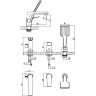 Смеситель на борт ванны LEMARK BRONX LM3745GM